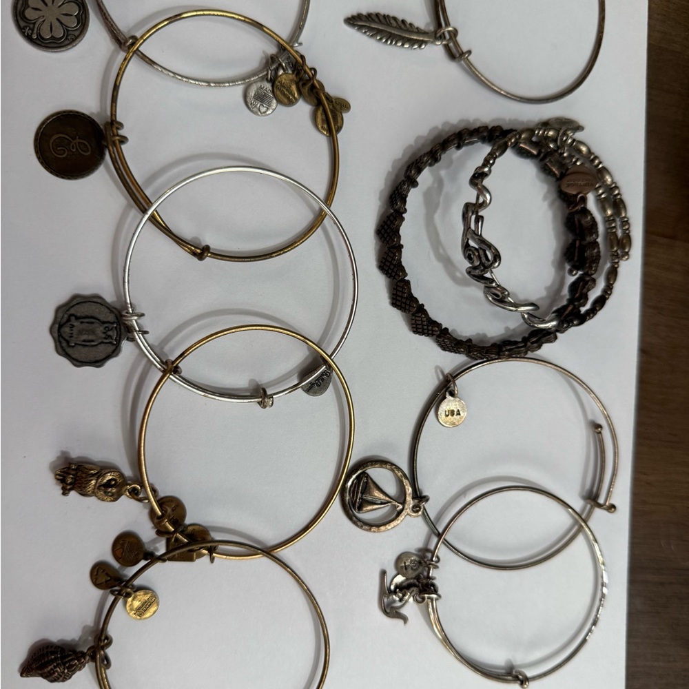 Lot of Alex and ani bracelets!
